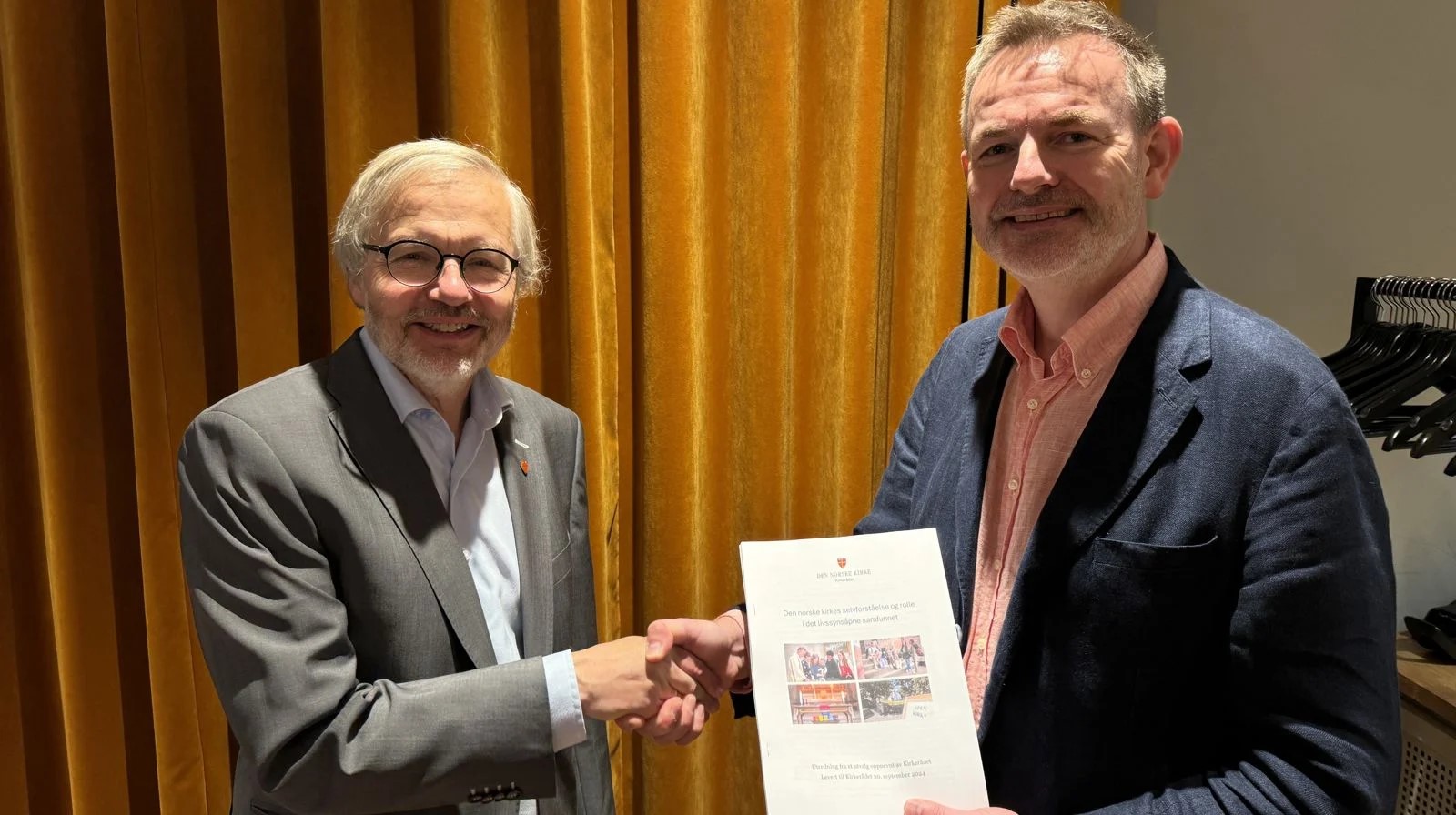 Kirkeverge i Kristiansand og utvalgsleder Andreas Andersen overlever rapporten til kirkerådsleder Harald Hegstad. Foto